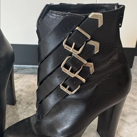 Christian Louboutin Black Leather Ankle Boots - Picture 6 of 8